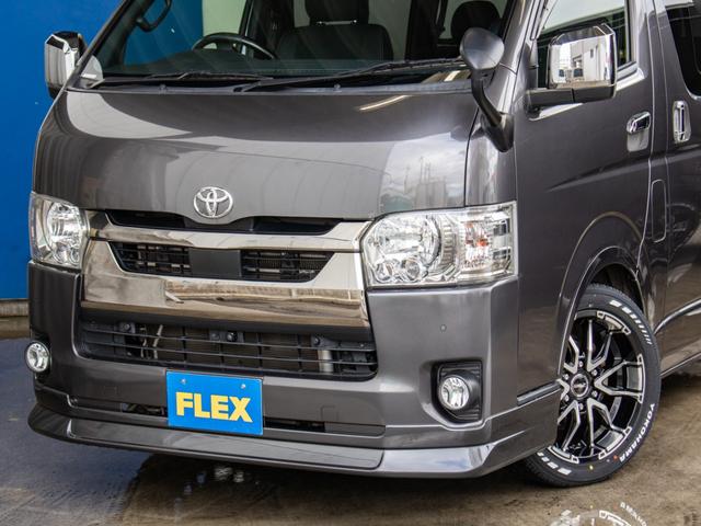 ハイエースバン スーパーGL ダークプライムII ガンメタリック カロッツェリアナビ ETC2.0付 バックカメラ 前後ドラレコ アルミホイール ヨコハマパラダ スポイラー オバフェン LEDテール ローダウン ストスパ ハイマウント ベッドキット付(22枚目)