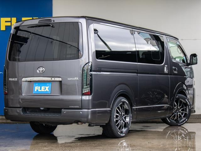 ハイエースバン スーパーGL ダークプライムII ガンメタリック カロッツェリアナビ ETC2.0付 バックカメラ 前後ドラレコ アルミホイール ヨコハマパラダ スポイラー オバフェン LEDテール ローダウン ストスパ ハイマウント ベッドキット付(26枚目)