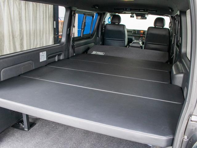 ハイエースバン スーパーGL ダークプライムII ガンメタリック カロッツェリアナビ ETC2.0付 バックカメラ 前後ドラレコ アルミホイール ヨコハマパラダ スポイラー オバフェン LEDテール ローダウン ストスパ ハイマウント ベッドキット付(74枚目)