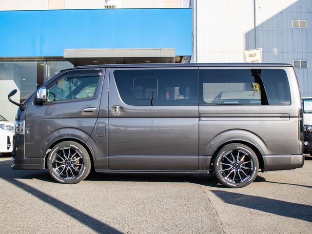 ハイエースバン スーパーGL ダークプライムII ガンメタリック カロッツェリアナビ ETC2.0付 バックカメラ 前後ドラレコ アルミホイール ヨコハマパラダ スポイラー オバフェン LEDテール ローダウン ストスパ ハイマウント ベッドキット付(79枚目)