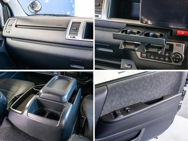 ハイエースワゴン GL ロング BIG-Xパーフェクトフィットナビ ETC2.0付 バックカメラ連動 12.8フリップ ルースピ シートカバー LEDテール アルミホイール ナスカータイヤ オバフェン フロントスポイラー ローダウン(5枚目)