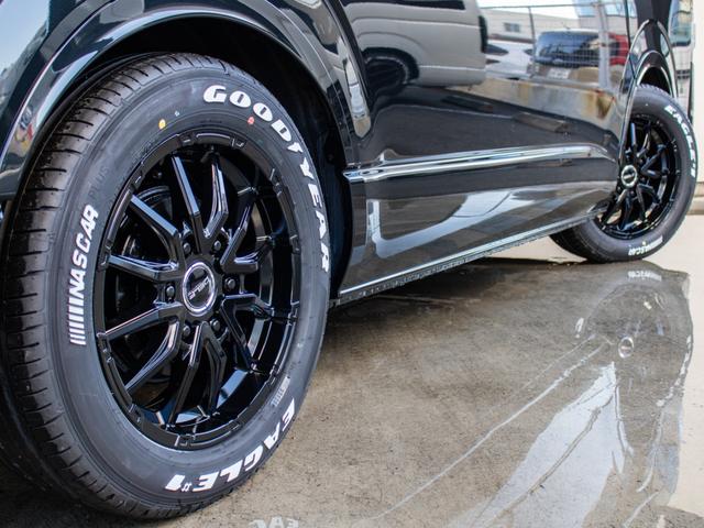 ハイエースワゴン GL ロング BIG-Xパーフェクトフィットナビ ETC2.0付 バックカメラ連動 12.8フリップ ルースピ シートカバー LEDテール アルミホイール ナスカータイヤ オバフェン フロントスポイラー ローダウン(30枚目)