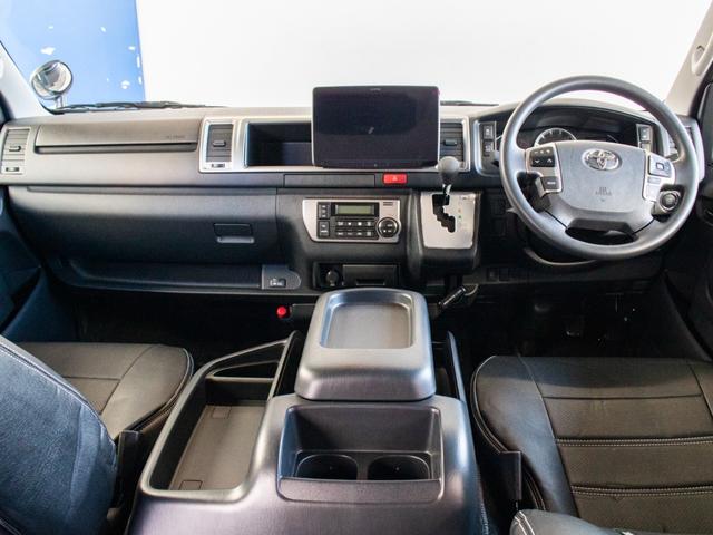 ハイエースワゴン GL ロング BIG-Xパーフェクトフィットナビ ETC2.0付 バックカメラ連動 12.8フリップ ルースピ シートカバー LEDテール アルミホイール ナスカータイヤ オバフェン フロントスポイラー ローダウン(31枚目)