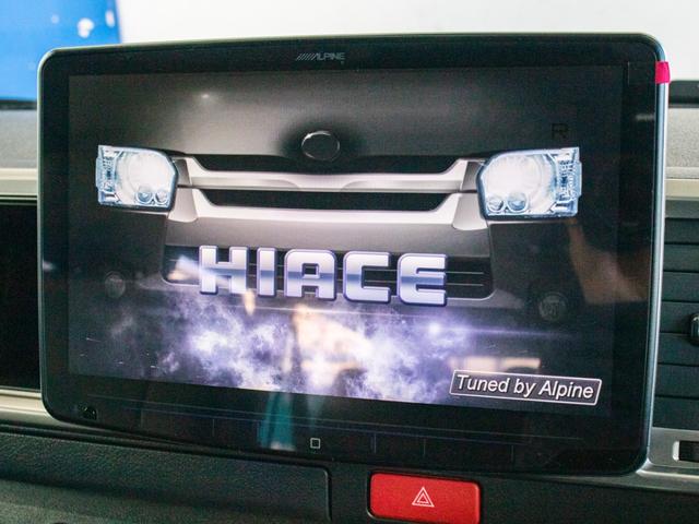 ハイエースワゴン GL ロング BIG-Xパーフェクトフィットナビ ETC2.0付 バックカメラ連動 12.8フリップ ルースピ シートカバー LEDテール アルミホイール ナスカータイヤ オバフェン フロントスポイラー ローダウン(34枚目)
