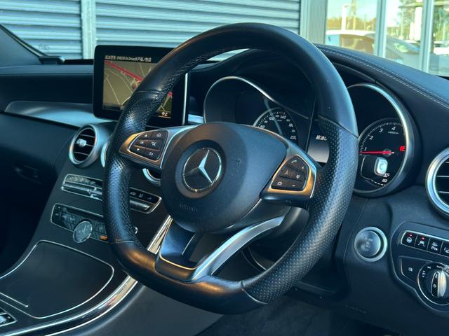 Cクラスステーションワゴン C180 ステーションワゴン スポーツ ワンオーナー RSP ACC LKA BSA Bカメラ パークトロニック HUD 黒革 Sヒーター PWシート PWテールゲート ナビ TV BT USB DVD LEDヘッドライト ETC 禁煙車(7枚目)