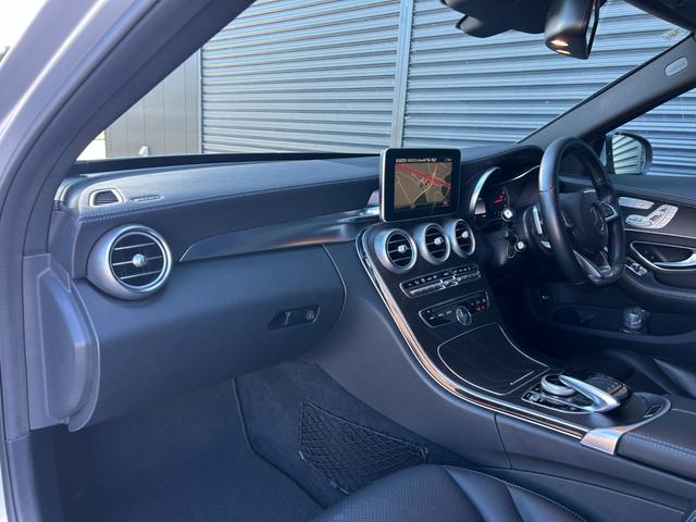 Cクラスステーションワゴン C180 ステーションワゴン スポーツ ワンオーナー RSP ACC LKA BSA Bカメラ パークトロニック HUD 黒革 Sヒーター PWシート PWテールゲート ナビ TV BT USB DVD LEDヘッドライト ETC 禁煙車(11枚目)