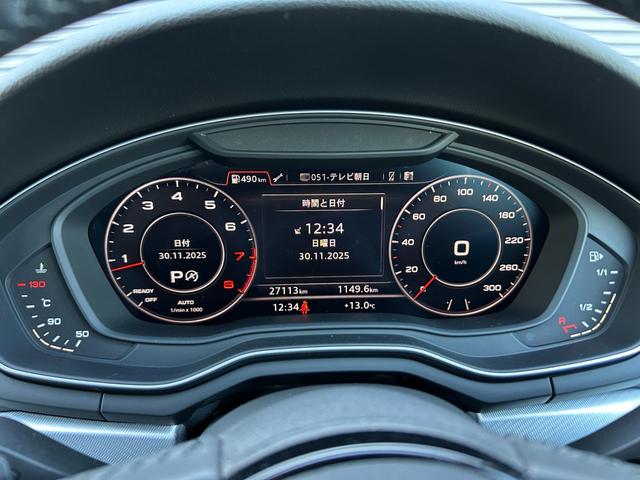 Ａ５スポーツバック ２．０ＴＦＳＩクワトロ　スポーツ　ラグジュアリーＰＫＧ　黒革　シートヒーター　ＰＷシート　マトリクスＬＥＤ　バーチャルＣＰ　ＰＷトランク　アウディプレセンス　ＡＣＣ　レーンアシスト　Ｂカメラ　パーキングエイド　ナビ　ＴＶ　ＢＴ　禁煙車（28枚目）