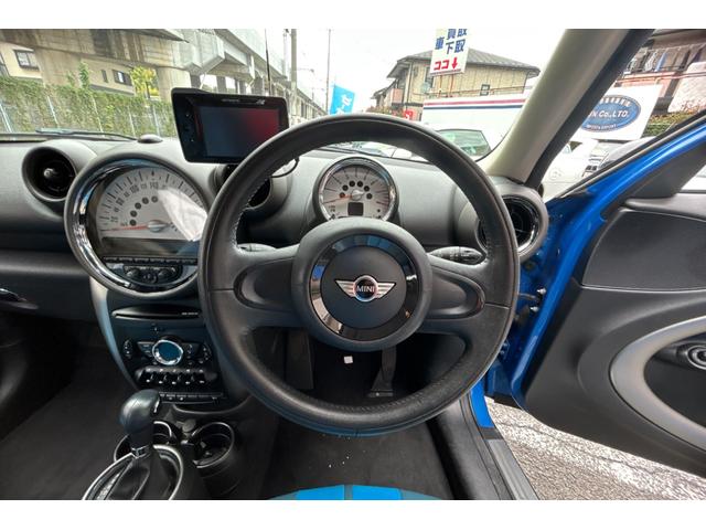 MINI クーパー クロスオーバー TVナビ キーレス ETC ブルーレザー調シート レザーステアリング フォグライト 電動格納ミラー アルミホイル 取扱説明書 記録簿 保証書(14枚目)
