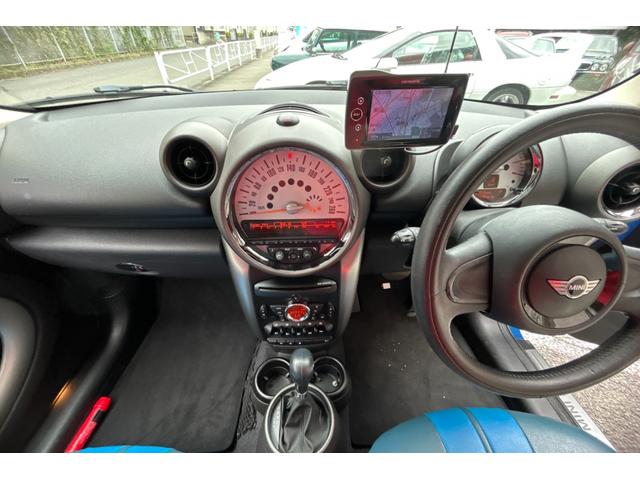 MINI クーパー クロスオーバー TVナビ キーレス ETC ブルーレザー調シート レザーステアリング フォグライト 電動格納ミラー アルミホイル 取扱説明書 記録簿 保証書(20枚目)