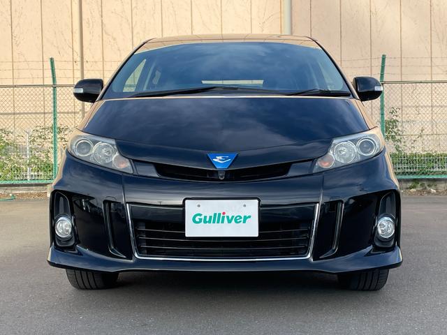 エスティマハイブリッド アエラス レザーパッケージ 純正ナヒ 電動格納シート 電動シート シートヒーター 電動リアゲート 両側電動スライドドア ETC 全周囲カメラ 三列シート クルーズコントロールシステム 純正フロアマット 純正サイドバイザー(19枚目)