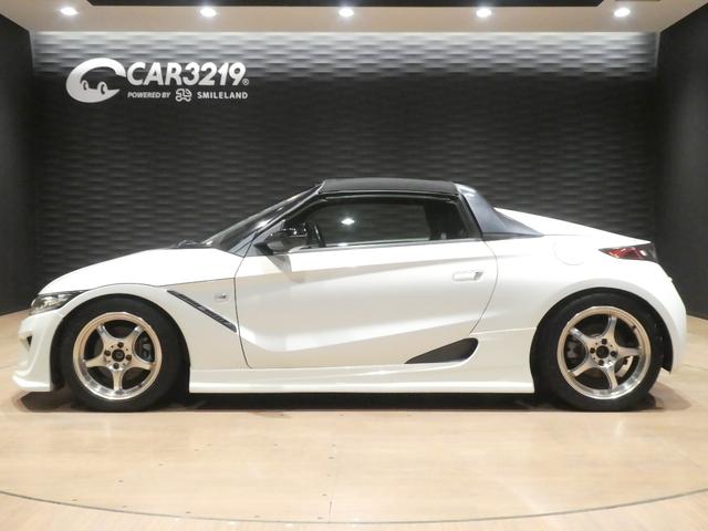 S660 α FEEL’Sエアロ/HKS車高調/5ZIGEN15・16インチAW/spoonマフラ-/センターディスプレイ/バックカメラ/Bluetooth/テイクオフフードカバー/LEDヘッドライト/ハーフレザー(5枚目)