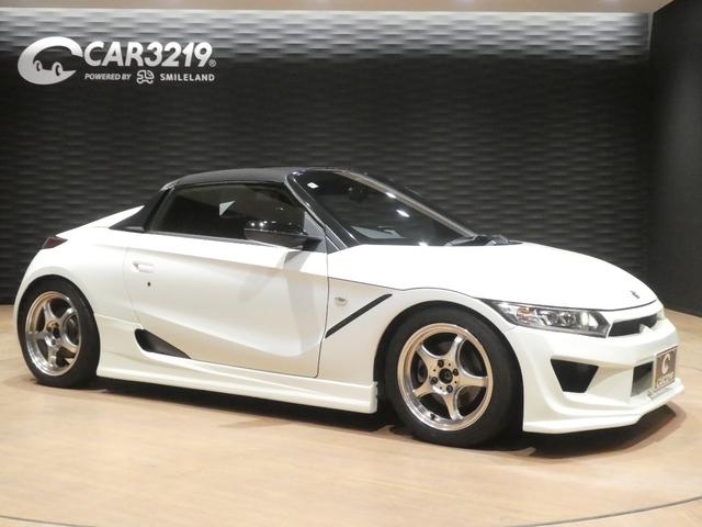 S660 α FEEL’Sエアロ/HKS車高調/5ZIGEN15・16インチAW/spoonマフラ-/センターディスプレイ/バックカメラ/Bluetooth/テイクオフフードカバー/LEDヘッドライト/ハーフレザー(9枚目)