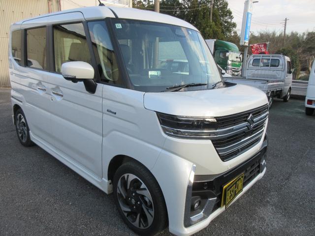 スペーシアカスタム ハイブリッドXS suzukiセーフティーサポート搭載車 スマートキー 全方位カメラ LEDヘッドライト オートライト オートマチックハイビーム シートヒーター フルフラットベンチシート 1ヶ月・1000km保証付き(2枚目)