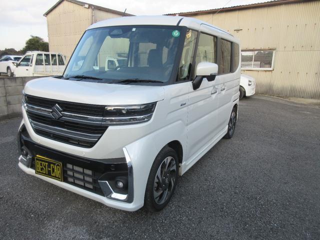 スペーシアカスタム ハイブリッドXS suzukiセーフティーサポート搭載車 スマートキー 全方位カメラ LEDヘッドライト オートライト オートマチックハイビーム シートヒーター フルフラットベンチシート 1ヶ月・1000km保証付き(4枚目)