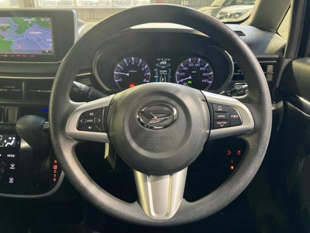 ムーヴ カスタムXハイパーSA 新品タイヤ/保証書/社外 SDナビ/衝突安全装置/シート ハーフレザー/パーキングアシスト バックガイド/ヘッドランプ LED/ETC/EBD付ABS/横滑り防止装置 衝突被害軽減システム DVD再生(14枚目)