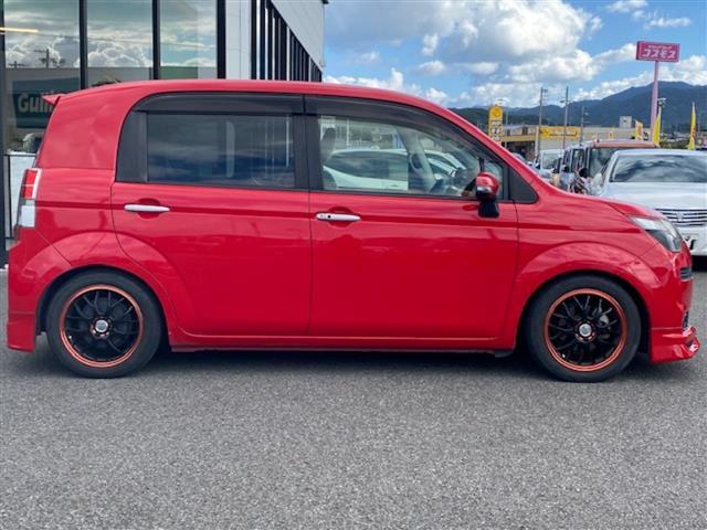 スペイド F 社外9インチフローティングナビ(AM/FM/BT)/フルセグTV/バックカメラ/前後ドラレコ/ドアバイザー/Pスタート/片側パワスラ/ETC/HID/モデリスタエアロ・マフラー/TANABE車高調(28枚目)