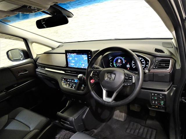 オデッセイハイブリッド ｅ：ＨＥＶアブソルート・ＥＸ　禁煙　純正９ｉｎｃｈナビＴＶ　純正ドラレコ前後　ＥＴＣ２．０　ＬＥＤ　リアカメラ　Ｂｌｕｅｔｏｏｔｈ　衝突軽減Ｂ　ＶＳＡ　サイドエアバック　両側パワスラ　シートヒーター　Ｐセンサー　クルコン　純正ＡＷ（11枚目）