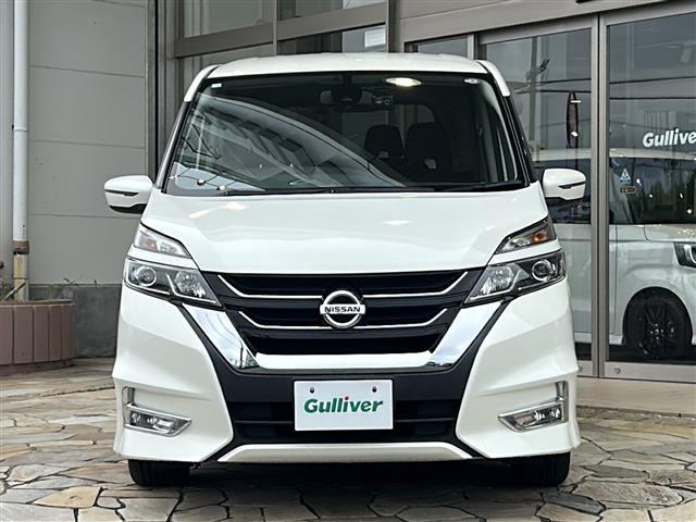 セレナ ハイウェイスター 社外ナビ フリップダウンモニター エマージェンシーブレーキ 両側パワスラ 前後ドラレコ ETC LEDヘッドライト 純正アルミ バックカメラ レー探 車線逸脱警報 アイドリングストップ 横滑り防止装置(34枚目)