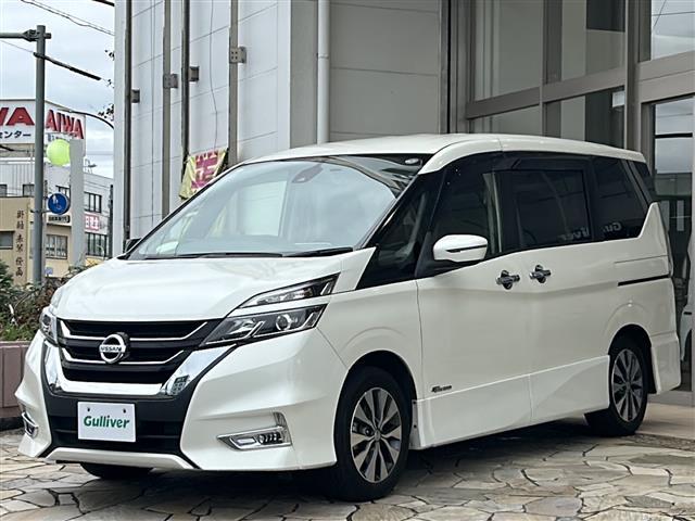 セレナ ハイウェイスター 社外ナビ フリップダウンモニター エマージェンシーブレーキ 両側パワスラ 前後ドラレコ ETC LEDヘッドライト 純正アルミ バックカメラ レー探 車線逸脱警報 アイドリングストップ 横滑り防止装置(35枚目)