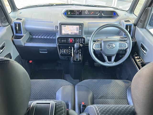 タント カスタムRS 純正ナビ フルセグテレビ アラウンドビューモニター ETC 両側パワースライドドア 前席シートヒーター ハーフレザーシート スマートキー プッシュスタート LED 後席モニター アイドリングストップ(42枚目)