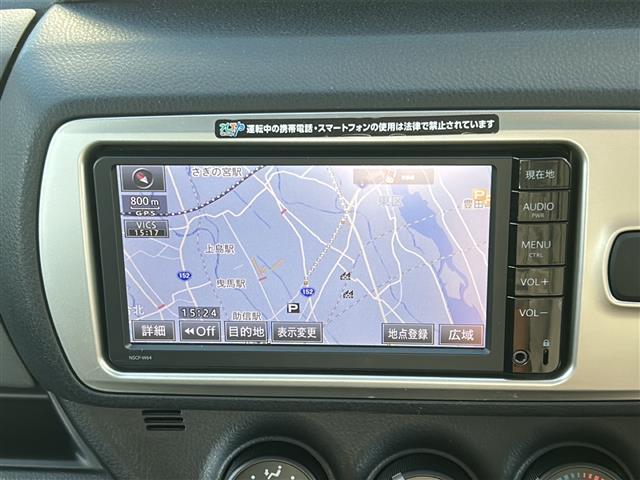 ヴィッツ F 純正ナビ(AM FM CD DVD SD ワンセグテレビ Bluetooth AUX)ドラレコ ETC 純正フロアマット 純正ホイールキャップ ステアリングリモコン アイドリングス(28枚目)