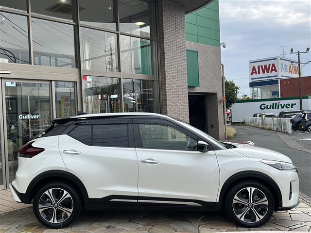 キックス X 純正ナビ アラウンドビューモニター プロパイロット ETC 電動パーキング LEDヘッドライト ツートンカラー ハーフレザー サイドカーテンエアバッグ 衝突被害軽減システム 車線逸脱警報 ソナー(38枚目)