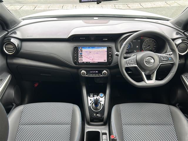 キックス X 純正ナビ アラウンドビューモニター プロパイロット ETC 電動パーキング LEDヘッドライト ツートンカラー ハーフレザー サイドカーテンエアバッグ 衝突被害軽減システム 車線逸脱警報 ソナー(42枚目)