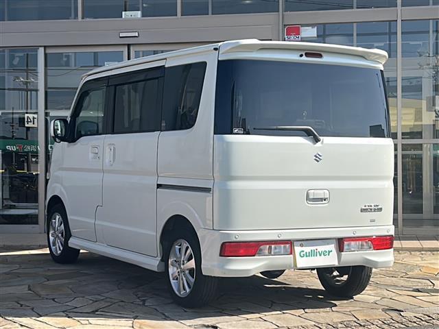 エブリイワゴン PZターボ 社外ナビ 片側パワスラ コーナーセンサー 車線逸脱防止 HIDヘッドライト ETC プッシュスタート オートエアコン ステアリングスイッチ フォグランプ オートライト デュアルカメラブレーキサポート(29枚目)