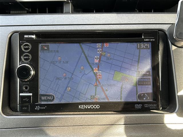 プリウス S ナビ スマートキー クルーズコントロール オートライト プッシュスタート ワンセグテレビ スペアキー有 社外18インチアルミホイール ステアリングスイッチ オートエアコン(2枚目)