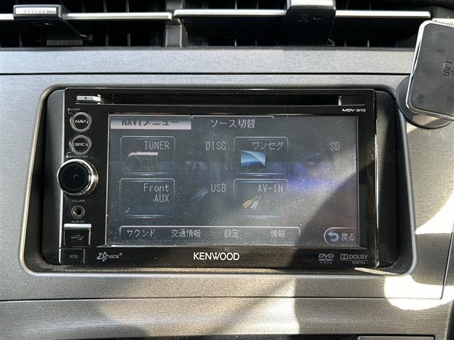 プリウス S ナビ スマートキー クルーズコントロール オートライト プッシュスタート ワンセグテレビ スペアキー有 社外18インチアルミホイール ステアリングスイッチ オートエアコン(3枚目)