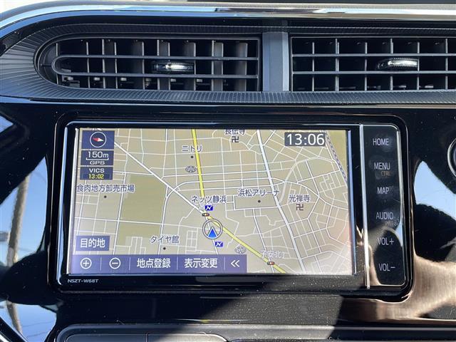 アクア クロスオーバー　グラム　純正ナビ（ＡＭ　ＦＭ　ＣＤ　ＤＶＤ　フルセグ　ＳＤ　Ｂｌｕｅｔｏｏｔｈ）バックカメラ　ハーフレザーシート　ルーフレール　ステアリングリモコン　コーナーセンサー　ＥＴＣ　純正アルミホイール　スマートキー（2枚目）