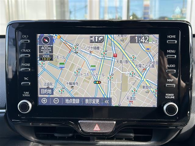 ヤリスクロス ハイブリッドG 純正ナビ バックカメラ コーナーセンサー BSM ETC レーダークルーズコントロール シートヒーター ドライブレコーダー ハンドルヒーター スマートキー SOSコール オートホールド 保証書(2枚目)