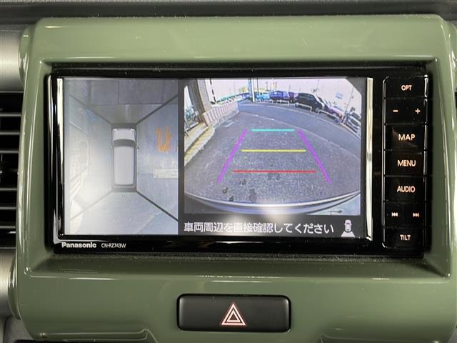 ハスラー Ｊターボ　純正ナビ　全方位モニター　デュアルカメラブレーキサポート　アイドリングストップ　横滑り防止装置　フォグランプ　車線逸脱警報　オートエアコン　前席シートヒーター　ドライブレコーダー　オートライト（3枚目）