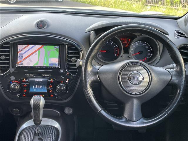 ジューク １６ＧＴ　ＦＯＵＲ　タイプＶ　パートタイム４ＷＤ／ＫＥＮＷＯＯＤナビ／ＡＭ／ＦＭ／ｉＰｏｄ／ＵＳＢ／ＳＤ／ワンセグＴＶ／ＡＡＣ／Ｓｐｏｒｔｓモード／ＥＣＯモード／エアコン，Ｄ－ｍｏｄｅディスプレイ切り替え（4枚目）