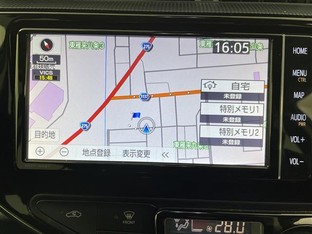 アクア Ｇ　／寒冷地仕様・純正ＳＤナビ　フルセグ／ＢＴ／ＳＤ／ＤＶＤ／ＳＤ・バックカメラ・モデリスタエアロ・クルーズコントロール・前後コーナーセンサー／クリアランスソナー・トヨタセーフティセン（2枚目）