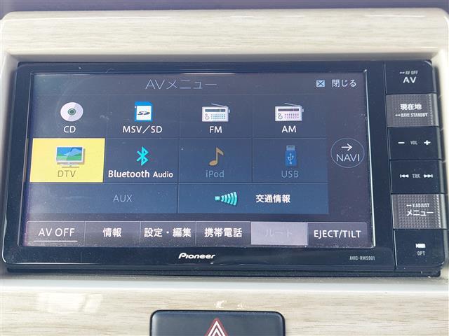 ワンダラー　純正ナビ　フルセグＴＶ　ＡＭ／ＦＭ　ミュージックサーバー　ミュージックプレイヤー接続可　ＣＤ／ＤＶＤ再生　ＵＳＢ　Ｂｌｕｅｔｏｏｔｈ接続　ｉＰｏｄ　全周囲モニター　デュアルカメラブレーキサポート(4枚目)