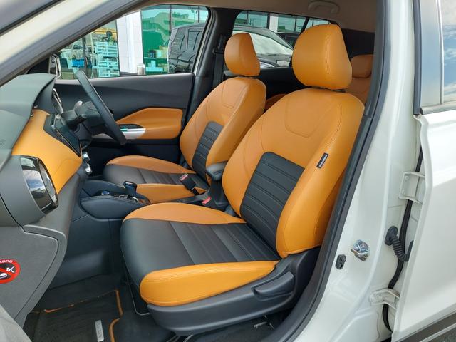 キックス Ｘ　ツートーンインテリアエディション　アラウンドビューモニター　プロパイロット　エマージェンシーブレーキ　純正ナビ　フルセグＴＶ　ＥＴＣ　ドライブレコーダー　革シート　シートヒーター　ステアリングヒーター　純正アルミホイール　スマートキー（45枚目）