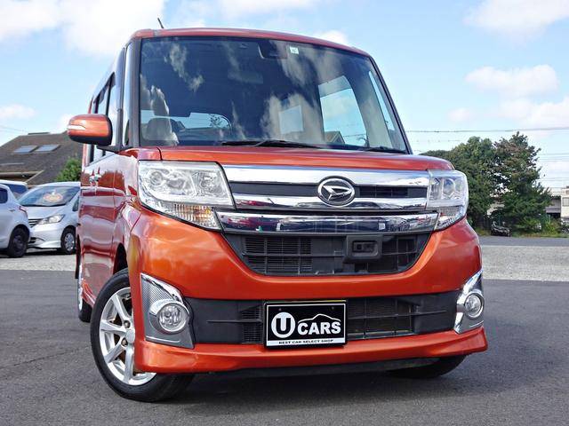 タント カスタムX SAII スローパー 電動ウィンチ SDナビ DVD フルセグ バックカメラ USB BT音楽 スマートキー ETC Aライト 両側電動スライドドア Aストップ 衝突軽減 LEDライト フォグ 純正14AW(63枚目)