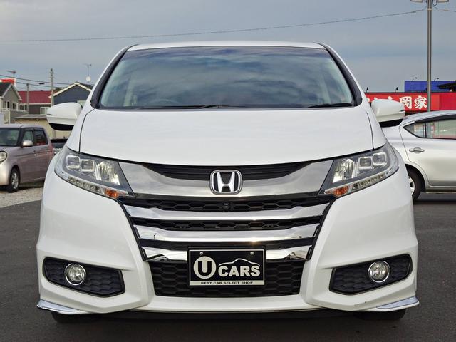 オデッセイ アブソルート・EX 車検整備2年付 禁煙 ナビ フルセグ F&Bカメラ BT音楽 HDMI スマキー ETC Aライト クルコン ステリモ 電動シート 本革 シートヒータ 両側電動 後席モニタ 衝突軽減 BSM LED(8枚目)