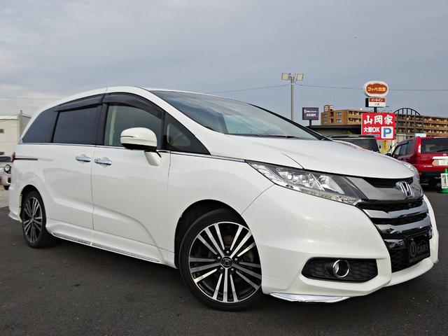 オデッセイ アブソルート・EX 車検整備2年付 禁煙 ナビ フルセグ F&Bカメラ BT音楽 HDMI スマキー ETC Aライト クルコン ステリモ 電動シート 本革 シートヒータ 両側電動 後席モニタ 衝突軽減 BSM LED(9枚目)