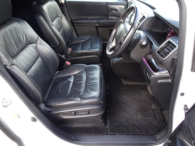 オデッセイ アブソルート・EX 車検整備2年付 禁煙 ナビ フルセグ F&Bカメラ BT音楽 HDMI スマキー ETC Aライト クルコン ステリモ 電動シート 本革 シートヒータ 両側電動 後席モニタ 衝突軽減 BSM LED(13枚目)