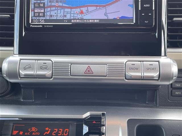 クロスビー ハイブリッドＭＸ　社外ナビ（ＣＮ－ＲＥ０４ＷＤ）ＡＭ／ＦＭ／ＣＤ／ＤＶＤ／Ｂｌｕｅｔｏｏｔｈ／フルセグテレビ／バックカメラ／ＥＴＣ／パドルシフト／電動格納ミラー／シートヒーター（Ｄ席＋Ｎ席）／純正マット／横滑り防止（6枚目）