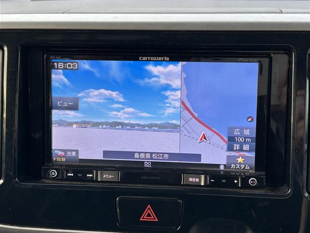 デイズルークス X Vセレクション+セーフティII カロッツェリアナビ・Bluetooth/AM/FM/CD/DVD・フルセグ・全周囲カメラ/バック/サイド/フロント・左パワスラ・横滑り防止・衝突軽減・プッシュスタート・スマートキー(スペアキー×1)(3枚目)