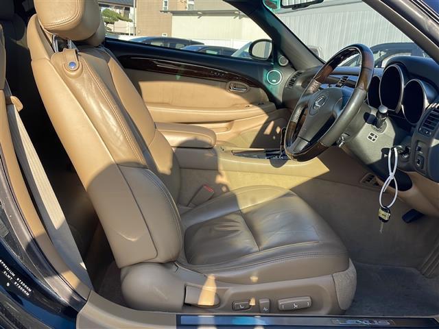 SC SC430 純正ナビ 社外ディスプレイオーディオ 本革シート ETC スペアキー 前後コーナーセンサー パワーシート シートヒーター メモリーシート 前方ドラレコ オートライト ウッドコンピステア(27枚目)