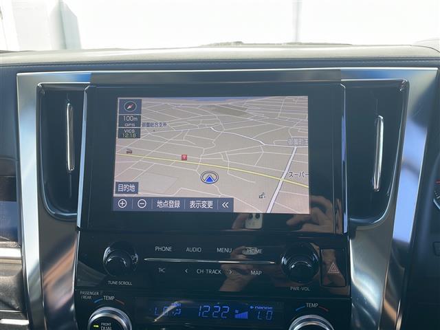 アルファード ２．５Ｓ　Ｃパッケージ　禁煙　純正１０型ナビ　純正１２型後席モニター　サンルーフ　シートヒーター　ベンチレーション　パワーシート　オットマン　ステアヒーター　前後ドラレコ　両側パワースライドドア（3枚目）