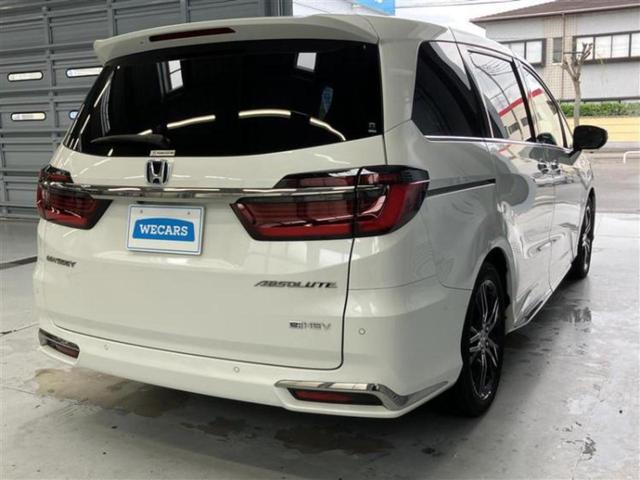 オデッセイハイブリッド ｅＨＥＶアブソルート・ＥＸ　新品タイヤ／保証書／純正　１１インチ　ＳＤナビ／ホンダセンシング／両側電動スライドドア／シートヒーター　全席／マルチビューカメラシステム／車線逸脱防止支援システム／シート　フルレザー／電動バックドア（3枚目）