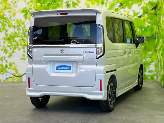 スペーシアカスタム ハイブリッドＸＳ　保証書／デュアルカメラブレーキサポート（スズキ）／両側電動スライドドア／シートヒーター　前席／車線逸脱防止支援システム／登録済未使用車／ヘッドランプ　ＬＥＤ／ＥＢＤ付ＡＢＳ／横滑り防止装置　禁煙車（3枚目）