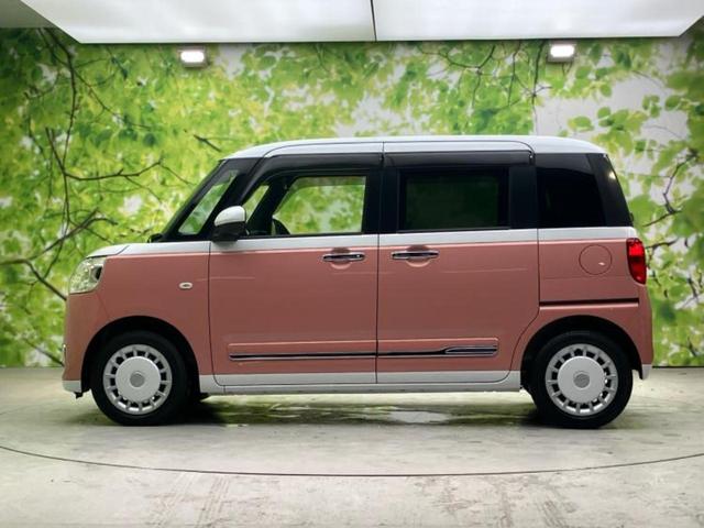 ムーヴキャンバス ストライプスＧ　新品タイヤ／保証書／純正　ＳＤナビ／スマートアシスト（トヨタ・ダイハツ）／両側電動スライドドア／シートヒーター　前席／パノラマモニター／車線逸脱防止支援システム　衝突被害軽減システム　全周囲カメラ（2枚目）