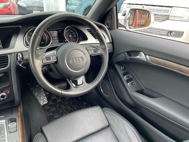 Ａ５カブリオレ ２．０ＴＦＳＩクワトロ　黒革　電動幌　ナビ　バックカメラ　ＴＶ　ＥＴＣ　シートヒーター　禁煙車　ウッドパネル　ＢＳＭ　１８インチ純正アルミホイール（28枚目）