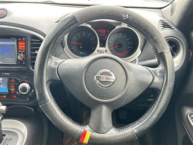 ジューク 15RX アーバンセレクション 純正ナビ CD DVD BT フルセグ バックカメラ オートライト 純正17インチアルミホイール ステアリングスイッチ アイドリングストップ スマートキー ETC ドライブレコーダー 純正フロアマット(42枚目)